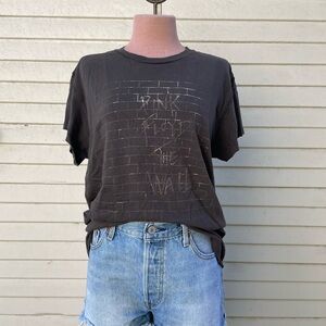 Designer MADEWORN Pink Floyd The Wall Faded Distressed Band Tee Unisex Medium